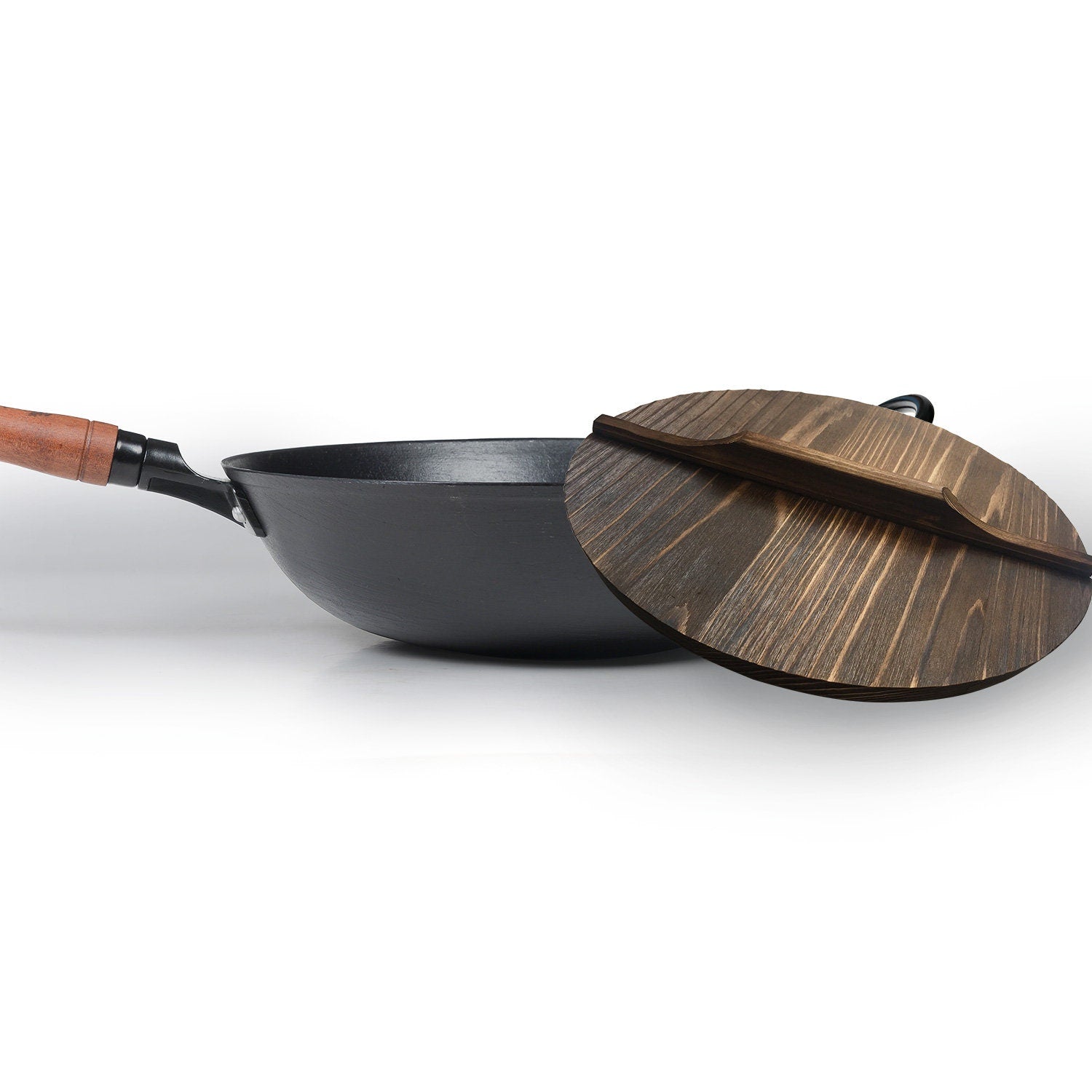 Natural Wood Wok Lid